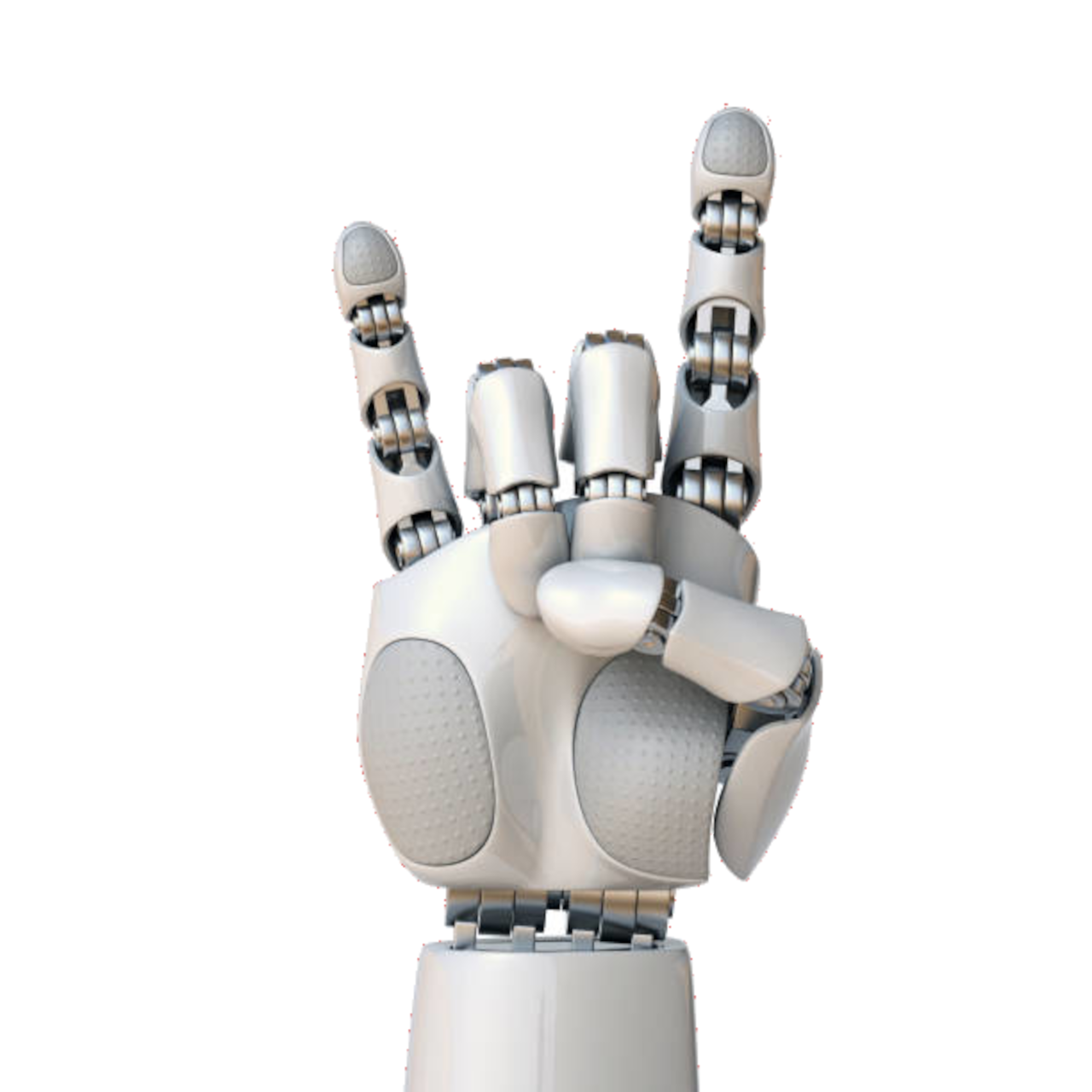 robot rock on fingers