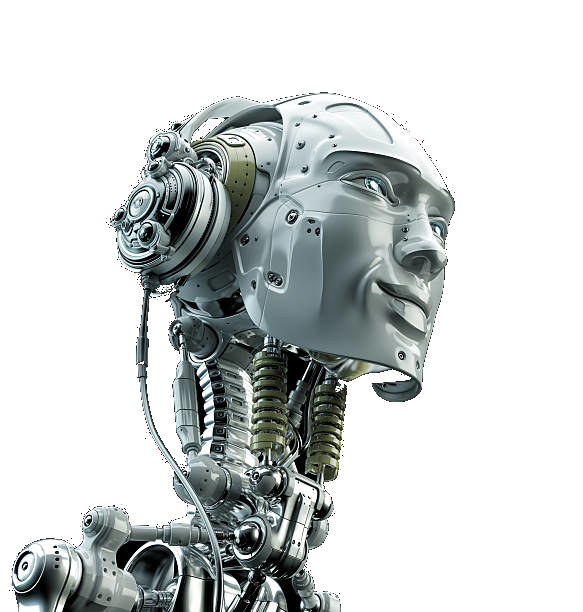 robot with headphones